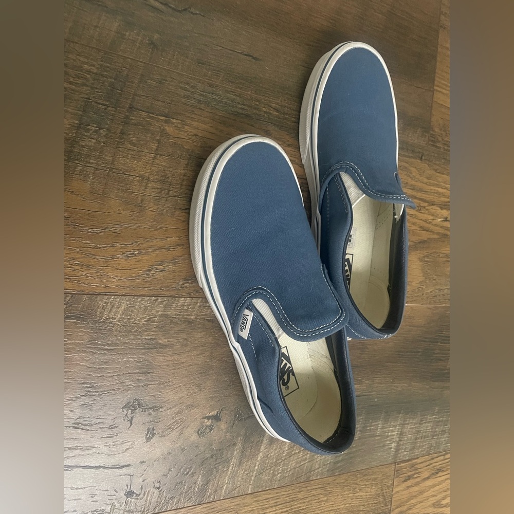 Vans Navy Canvas Slip-Ons - Picture 2 of 5